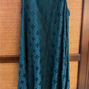 Elegant Teal Lace Dress